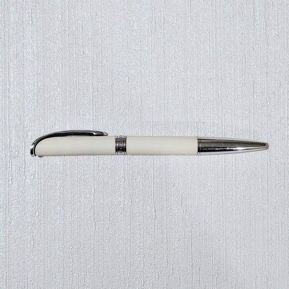 Excellent Rare BVLGARI Pen Ivory Resin Rollerball Pen